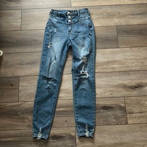 Blue Ripped mom jeans brand refuge size 00-2 (they’re stretchy)